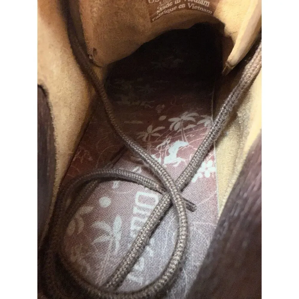 OluKai Loli'i Puki Men's 10.5 Brown Suede Lace-Up Chukka Ankle Sneakers Boots